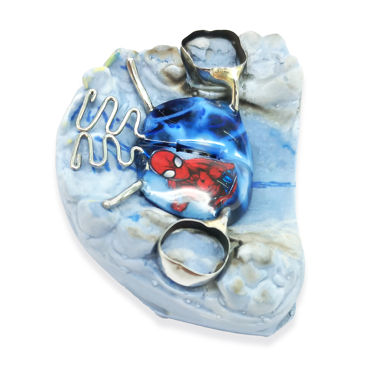 Паянные элементы: брекет, крючки, щечная трубка, толкатель